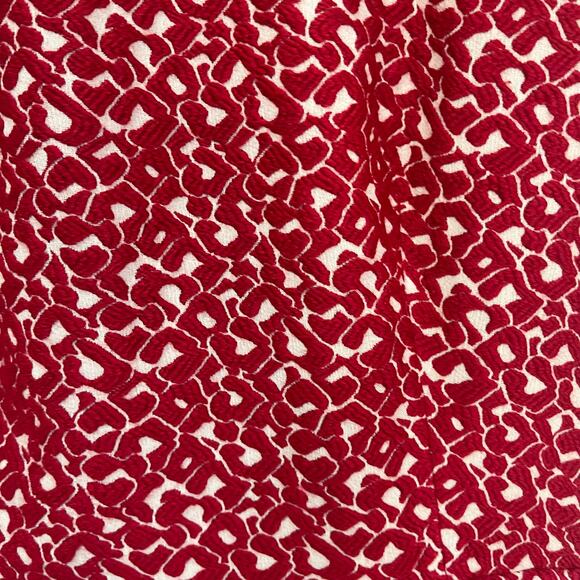 Carolina Herrera Wool Blend Sheath Dress Red Parisian Elegant Workwear Sz 6 - Picture 5 of 9